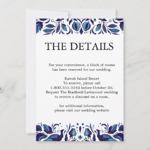 Gilded Royal Elegance Wedding Detail Card