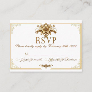 Gilded Royal RSVP Card