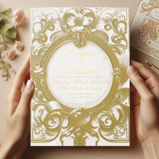 Gilded Royal Wedding Invitation Foil Invitation