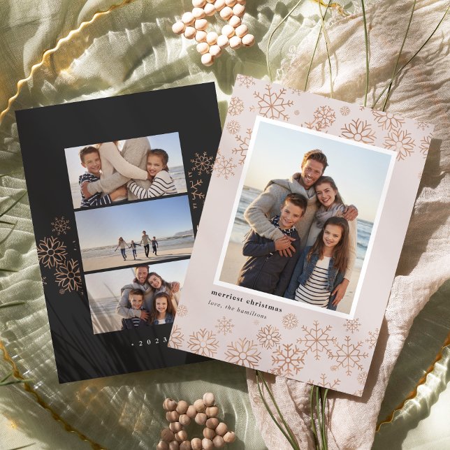 Gilded Snow | Holiday Photo Card (Creator Uploaded)