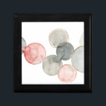 Gilded Spheres Gift Box<br><div class="desc">Gilded Spheres I by Grace Popp. Features watercolor grey and pink circles in varying sides.</div>