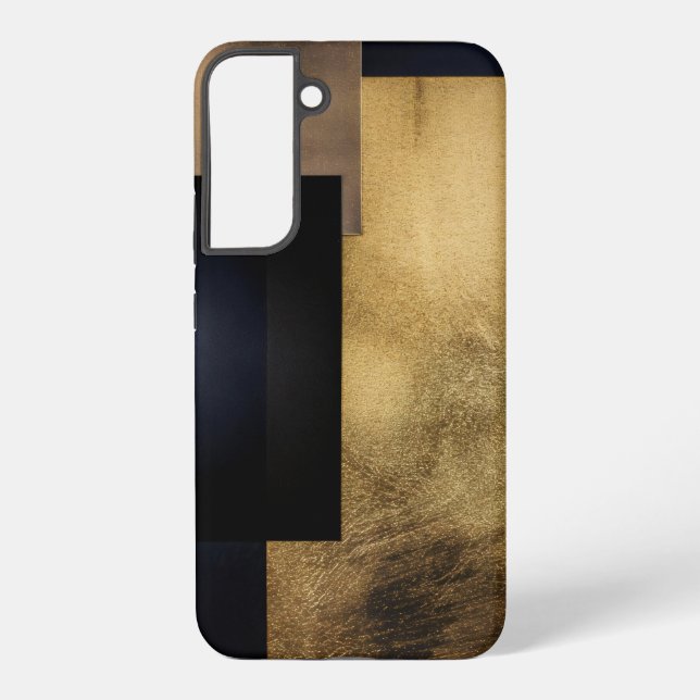 Gilded Stillness — Modern Abstract Samsung Galaxy Case (Back)