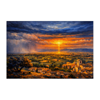 Gilded Tempest: The Italian Storm Vortex Acrylic Print
