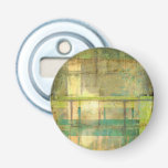 Gilded Turquoise and Green Abstract Painting Bottle Opener