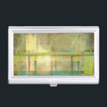 Gilded Turquoise and Green Abstract Painting Case For Business Cards<br><div class="desc">An abstract painting by Jennifer Goldberger that utilizes shades of gilded turquoise and green to create a warm,  familiar feeling. A nice stroll through the woods during the spring or summer would yield some of these same colors. Bring the gift of nature to your home by purchasing this piece!</div>