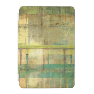 Gilded Turquoise and Green Abstract Painting iPad Mini Cover