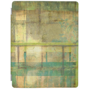Gilded Turquoise and Green Abstract Painting iPad Smart Cover