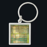 Gilded Turquoise and Green Abstract Painting Keychain<br><div class="desc">An abstract painting by Jennifer Goldberger that utilizes shades of gilded turquoise and green to create a warm,  familiar feeling. A nice stroll through the woods during the spring or summer would yield some of these same colors. Bring the gift of nature to your home by purchasing this piece!</div>