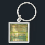 Gilded Turquoise and Green Abstract Painting Keychain<br><div class="desc">An abstract painting by Jennifer Goldberger that utilizes shades of gilded turquoise and green to create a warm,  familiar feeling. A nice stroll through the woods during the spring or summer would yield some of these same colors. Bring the gift of nature to your home by purchasing this piece!</div>