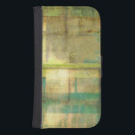 Gilded Turquoise and Green Abstract Painting Samsung S4 Wallet Case<br><div class="desc">An abstract painting by Jennifer Goldberger that utilizes shades of gilded turquoise and green to create a warm,  familiar feeling. A nice stroll through the woods during the spring or summer would yield some of these same colors. Bring the gift of nature to your home by purchasing this piece!</div>