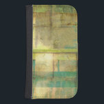 Gilded Turquoise and Green Abstract Painting Samsung S4 Wallet Case<br><div class="desc">An abstract painting by Jennifer Goldberger that utilizes shades of gilded turquoise and green to create a warm,  familiar feeling. A nice stroll through the woods during the spring or summer would yield some of these same colors. Bring the gift of nature to your home by purchasing this piece!</div>