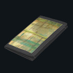 Gilded Turquoise and Green Abstract Painting Trifold Wallet<br><div class="desc">An abstract painting by Jennifer Goldberger that utilizes shades of gilded turquoise and green to create a warm,  familiar feeling. A nice stroll through the woods during the spring or summer would yield some of these same colors. Bring the gift of nature to your home by purchasing this piece!</div>