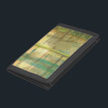 Gilded Turquoise and Green Abstract Painting Trifold Wallet<br><div class="desc">An abstract painting by Jennifer Goldberger that utilizes shades of gilded turquoise and green to create a warm,  familiar feeling. A nice stroll through the woods during the spring or summer would yield some of these same colors. Bring the gift of nature to your home by purchasing this piece!</div>