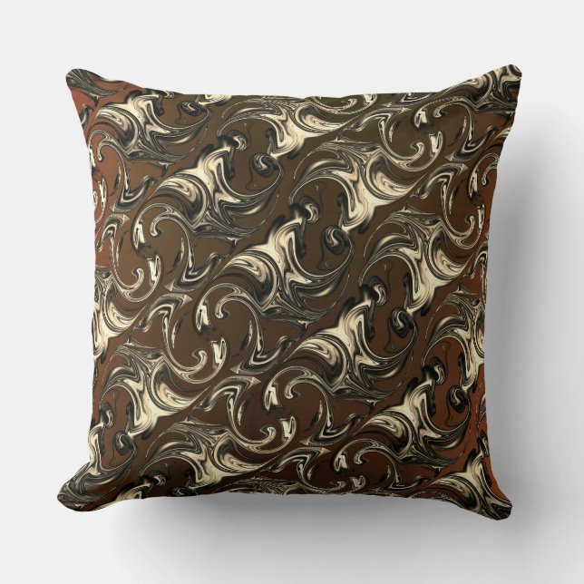 'Gilded twisted plaques, over hot coals' Throw Pillow (Front)