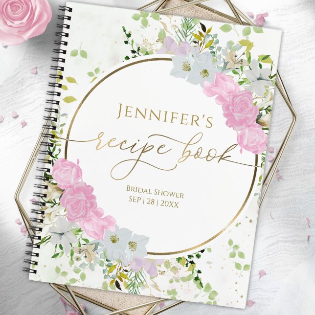 Gilded Wildflower Spring Bridal Shower Recipe Book (Creator Uploaded)