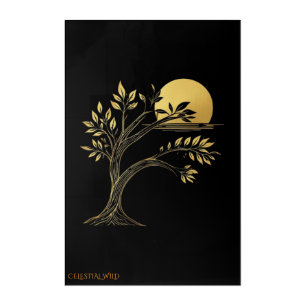 Gilded Zen Horizon Signature Acrylic Wall Art