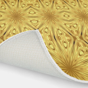 Gilded Zenith Opulent: Swirl Liquid Gold Durable Outdoor Rug