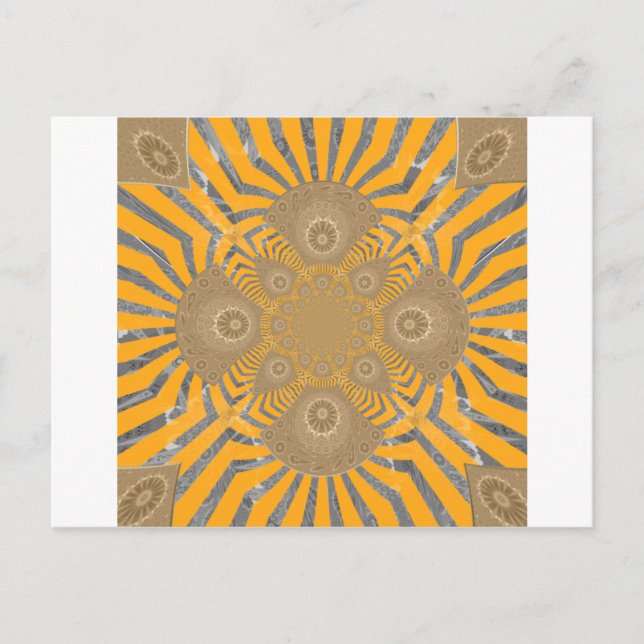 Gilded Zephyr: Elegance in Golden Yellow & Chrome Postcard (Front)