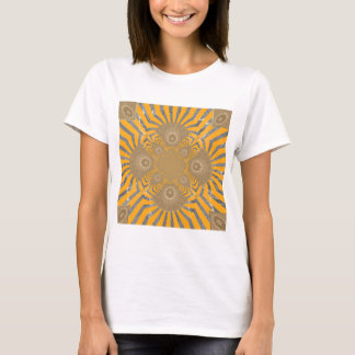 Gilded Zephyr: Elegance in Golden Yellow & Chrome T-Shirt