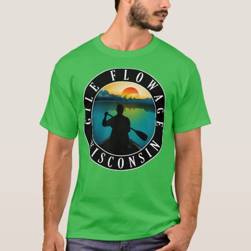 Gile Flowage Wisconsin Canoeing T_Shirt