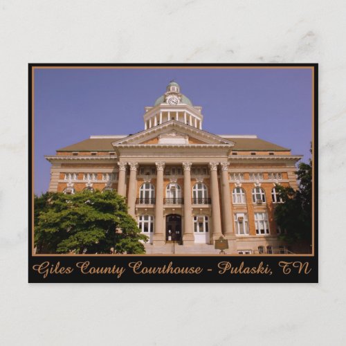 Giles County Courthouse _ Pulaski TN Postcard