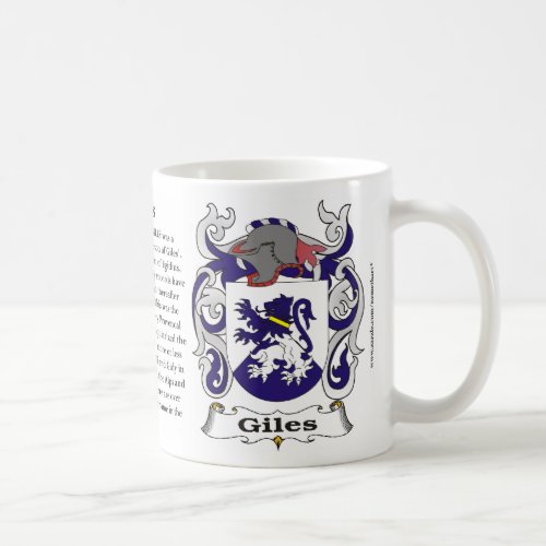 Giles Family Coat of Arms Mug