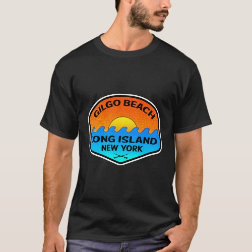 Gilgo Beach New York Long Island Surfing Surf T_Shirt