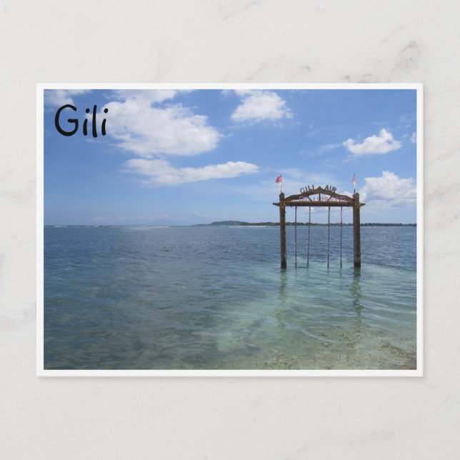 gili air swing postcard (Front)