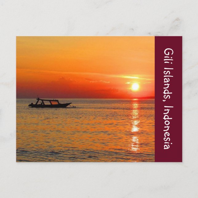 gili indonesia sunrise postcard (Front)