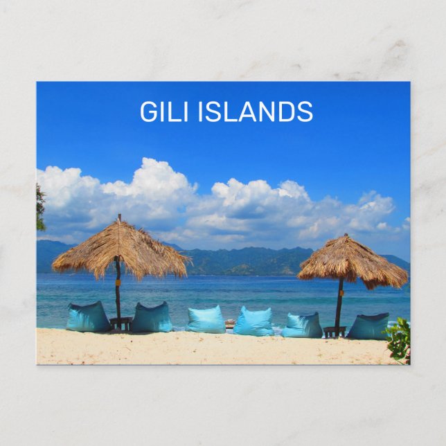 Gili Islands Beach Indonesia Postcard (Front)