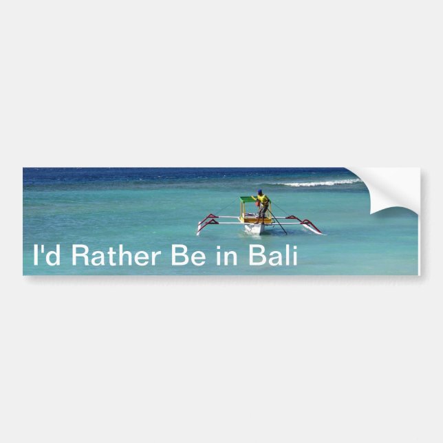 Gili Islands Boat Bumper Sticker (Front)