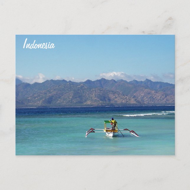 Gili Islands Boat Postcard (Front)