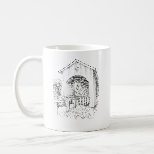 Gilkey Bridge w Legend right_handed Coffee Mug