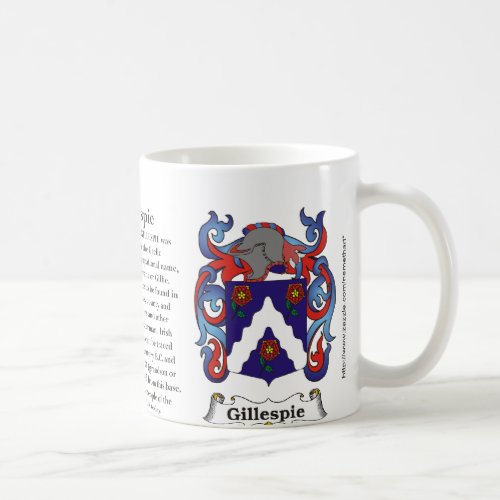 Gillespie the origin meaning and the crest coffee mug