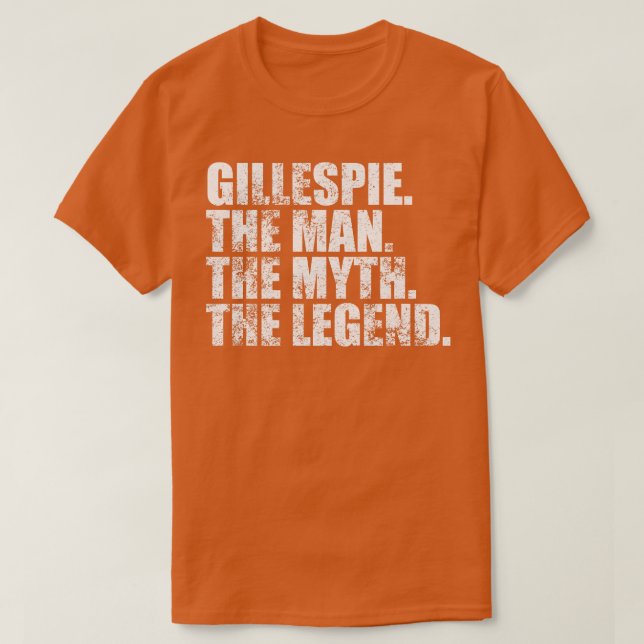 GillespieGillespie Family name Gillespie last Name T-Shirt (Design Front)