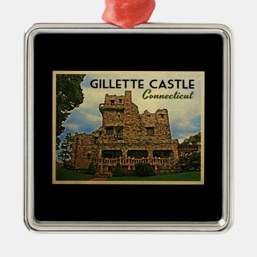 Gillette Castle Connecticut Metal Ornament