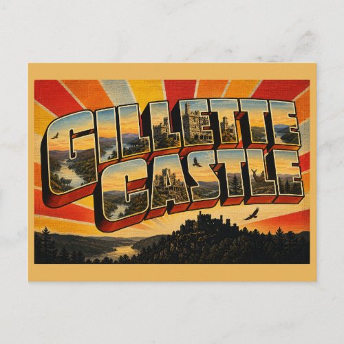 Gillette Castle Connecticut River Valley Stone Postcard