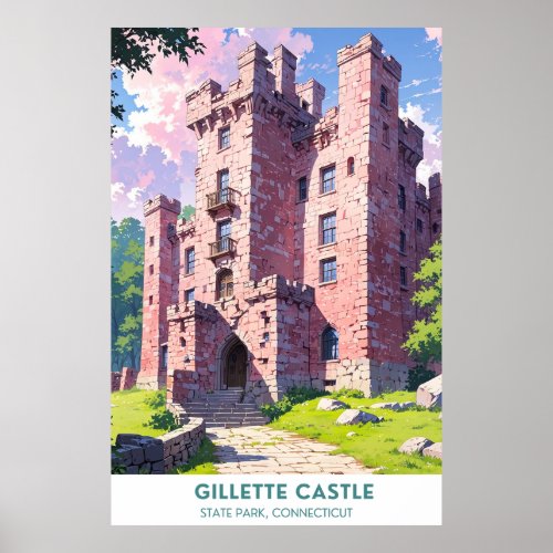 Gillette Castle State Park Connecticut Poster