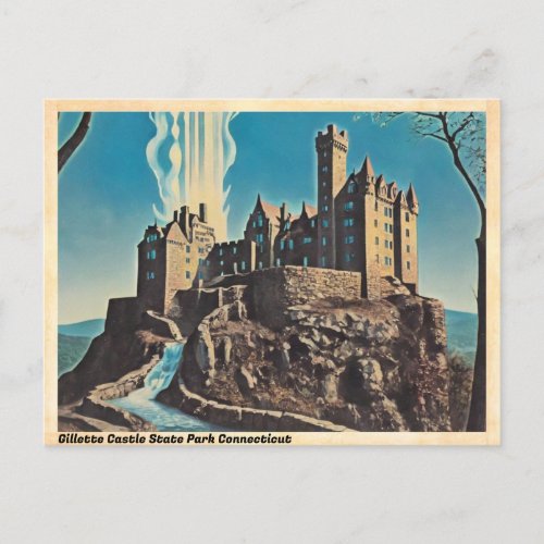 Gillette Castle State Park Connecticut Vintage Postcard