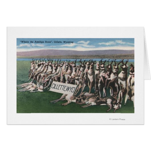 Gillette, WY - Where the Antelope Roam Cards (Front Horizontal)