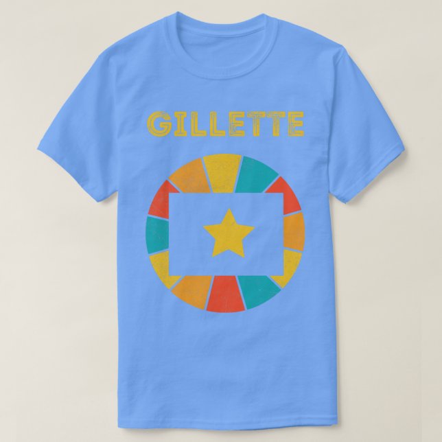 Gillette Wyoming Vintage Distressed Souvenir 1 T-Shirt (Design Front)