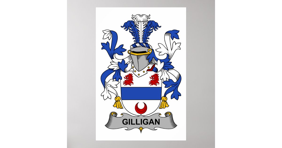 Gilligan Family Crest Poster | Zazzle