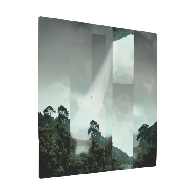 Gillingham Chopped Metal Print (Angled)