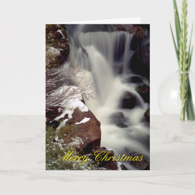 Gillman Falls in Winter Holiday Card (Front)
