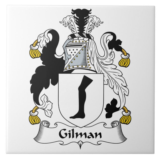 Gilman Family Crest Ceramic Tile (Front)