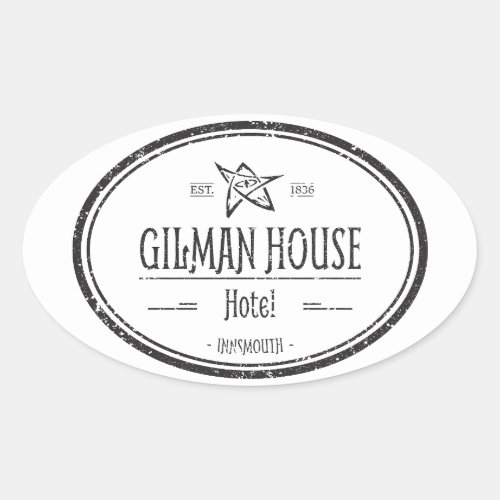 Gilman House Innsmouth Lovecraftian Oval Sticker