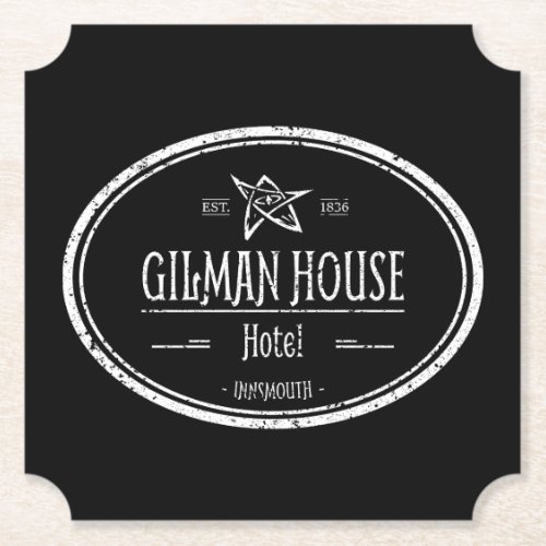 Gilman House Innsmouth Lovecraftian Paper Coaster