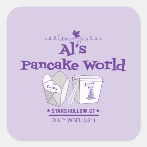 Gilmore Girls  Als Pancake World Square Sticker