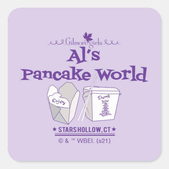 Gilmore Girls | Al's Pancake World Square Sticker (Front)