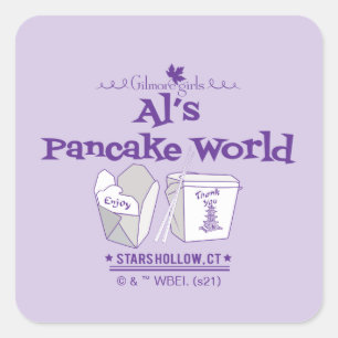 Gilmore Girls Al's Pancake World Square Sticker